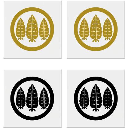 丸に三本杉 家紋シール 7cm 2枚入り : ヤマトデザインヤフー店 - 通販