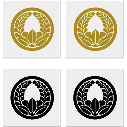 丸に上り藤２ 家紋シール 7cm ２枚入り Seal2 70 16 ヤマトデザインヤフー店 通販 Yahoo ショッピング