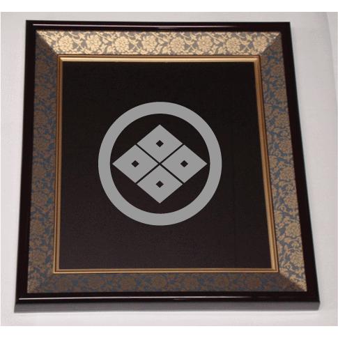 壁掛け額入り家紋 【丸に四つ目菱】 : ヤマトデザインヤフー店