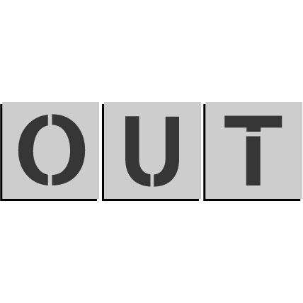 OUT 吹付プレート 吹き付け板 【OUT】 文字サイズ 縦200mm OUT 吹付プレート 吹き付け板 【OUT】 文字サイズ 縦200mm