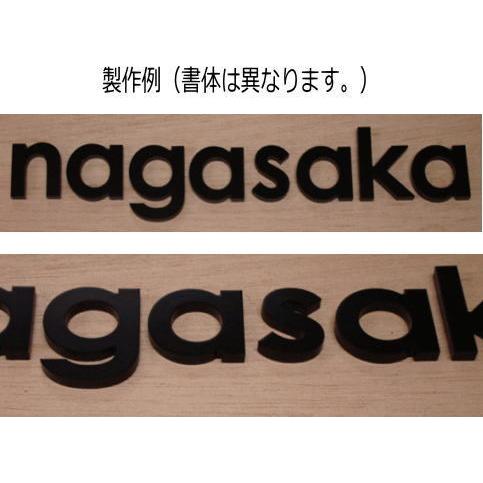 切り文字　表札　戸建て表札　ステンレス艶消し黒色４ｍｍ厚　書体【Arial Bold】｜yamato-design｜09