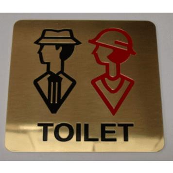 高級エッチングトイレプレート　真鍮製　男女ＴＯＩＬＥＴ