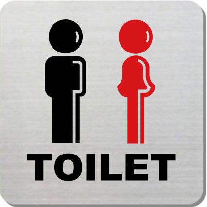 トイレマーク トイレプレート 最高級ステンレス製 100x100 便所
