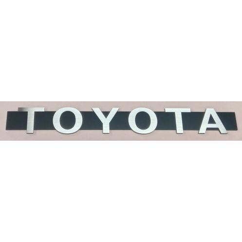 TOYOTAエンブレム 270mmx44mm ステンレスヘアーライン仕上げ 当店自社