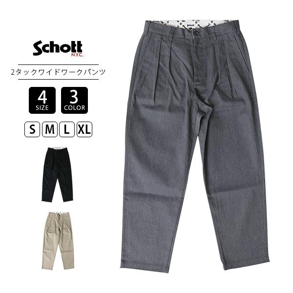 Schott N.Y.C（ショット） Schott メンズ TC DOUBLE PLEATED WIDE