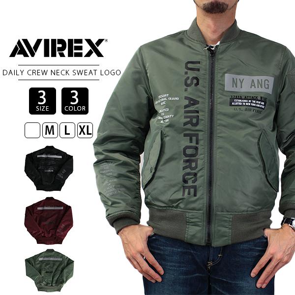 AVIREX（アヴィレックス） スウェットMA1 REFLECT STENCIL MA-1 FLIGHT