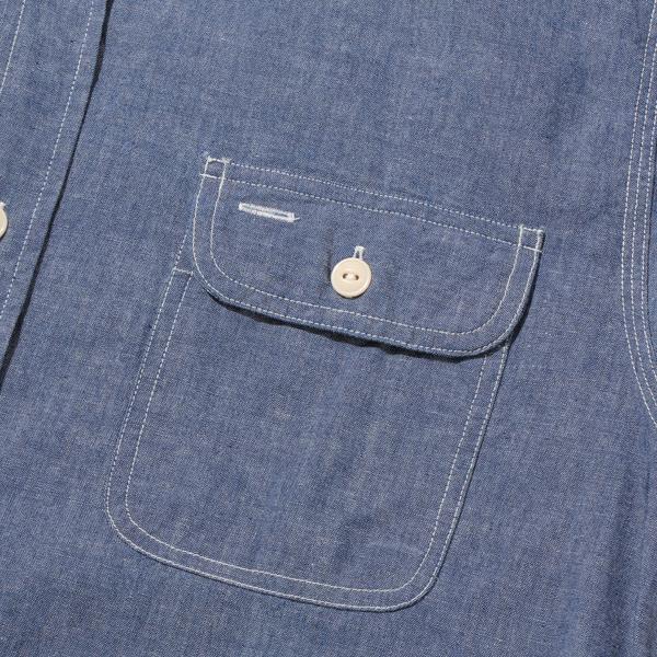 シュガーケーン シャンブレーシャツ SUGAR CANE BLUE CHAMBRAY WORK SHIRT (LONG SLEEVE) SC27850 0119｜yamato-jeans｜06
