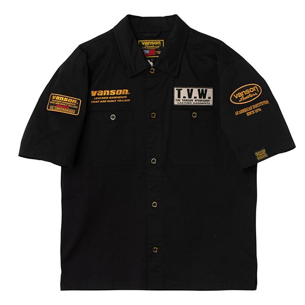 VANSON（バンソン） メンズ トップス 半袖 シャツ ワークシャツ