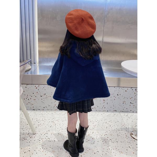 ポンチョコート 子供 キッズ ジュニア ラシャコート 女の子