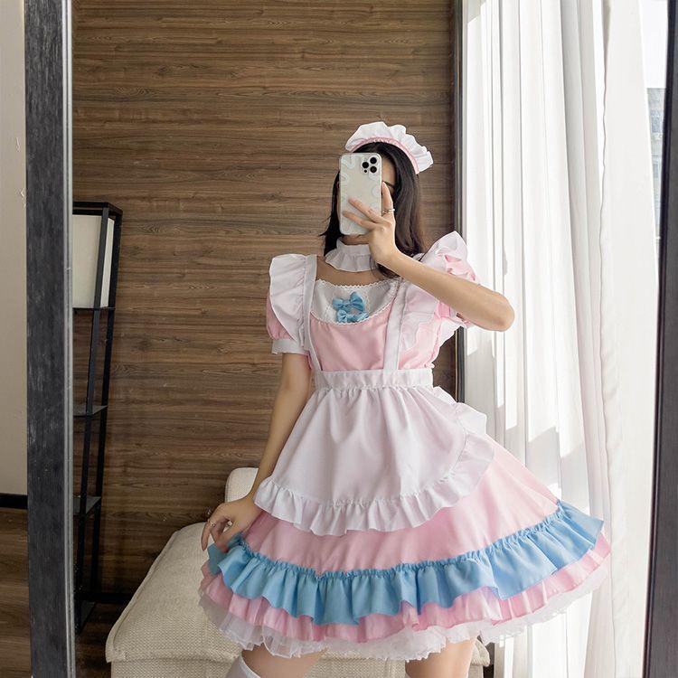 メイド服 ピンク コスプレ レーディス ハロウィン ワンピース メイド服 ピンク コスプレ レーディス ハロウィン ワンピース
