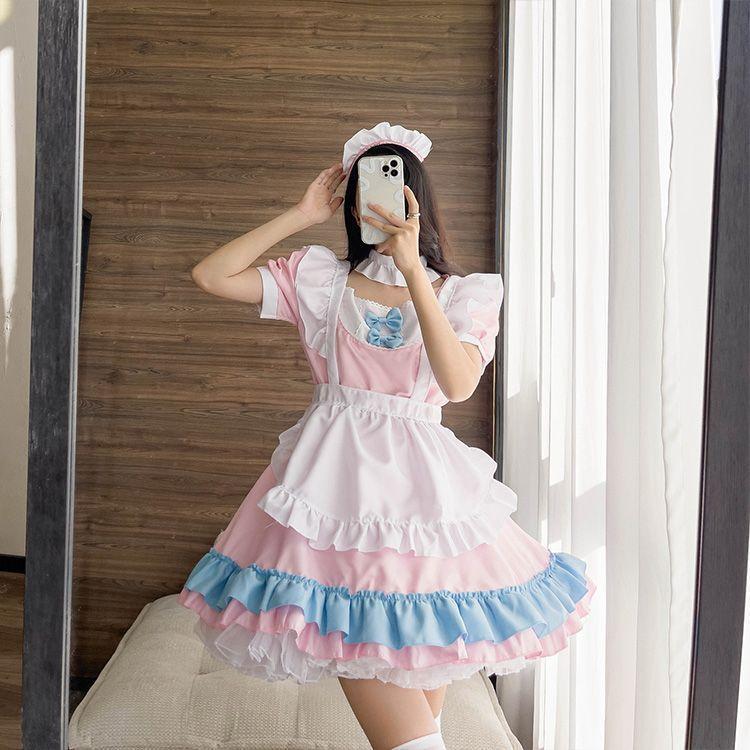 メイド服 ピンク コスプレ レーディス ハロウィン ワンピース メイド服 ピンク コスプレ レーディス ハロウィン ワンピース