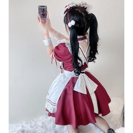 7点セットメイド服小さいサイズ大きいサイズコスプレ衣装ハロウィン衣装半袖ワンピースロリ｜yamato-store-y｜11