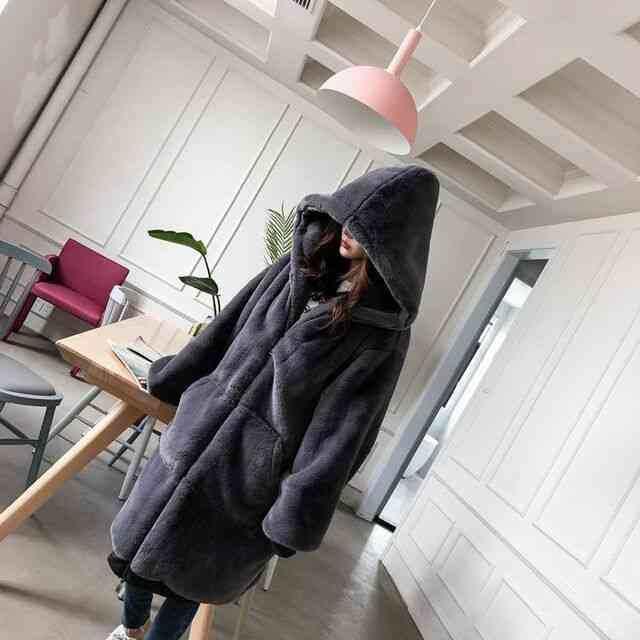 ファーコートレディース黒フェイクファーフードアウターエコ ファーコートレディース黒フェイクファーフードアウターエコ