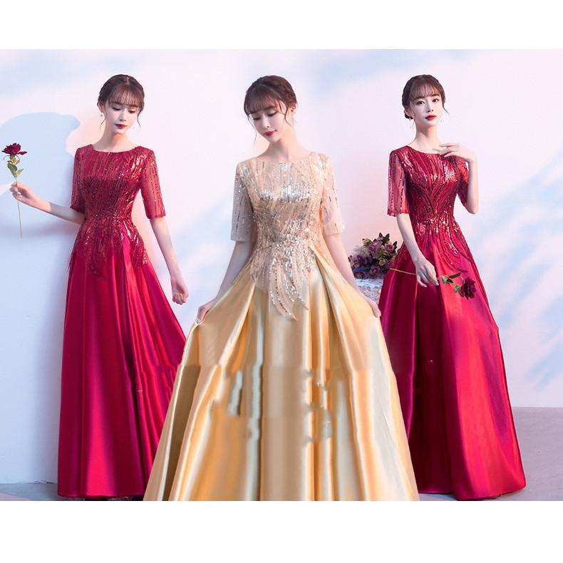 ドレス ロング ブライズメイド パーティードレス ワンピース 結婚式  