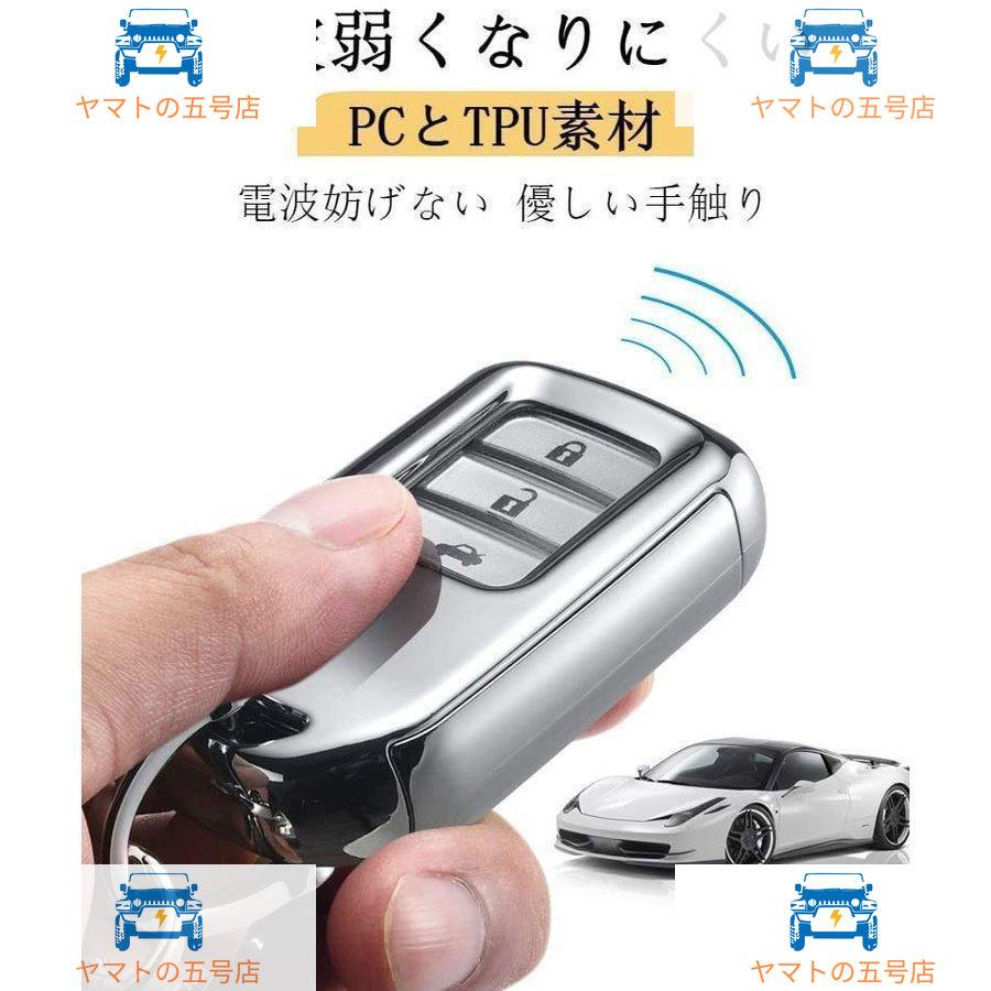 【送料無料】【yoshinari】 HONDA ホンダ キーケース キーホルダー フィットハイブリッド ヴェゼル　ローズゴールド ピンク　キーカバー｜yamato5go｜06