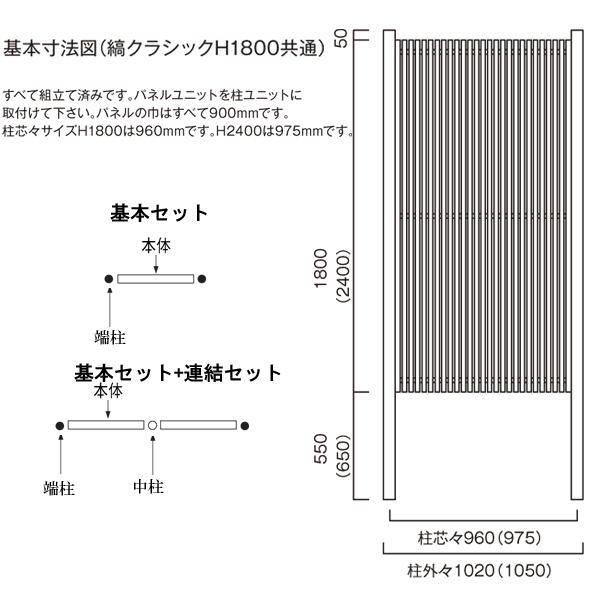 竹 フェンス  庭 目隠し　人工 竹垣　縞クラシック　ワイド 基本セット H1800 柵 （グローベン 竹 フェンス）｜yamatojyu-ken｜02