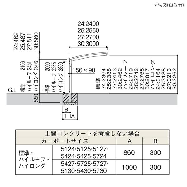 新作入荷 配送地域限定品 熱線遮断仕様 ハイルーフh24 長さ5052 幅2700mm 51 27h 基本セット レイナポートグラン カーポート 屋根 バルコニー Www Reinnec Cl