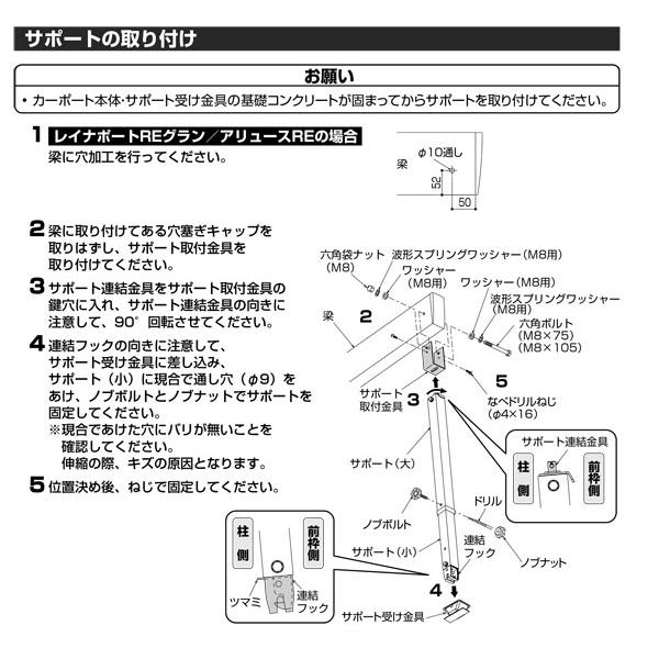 YKK AP アリュース 600タイプ カーポート用 オプシヨン 着脱式 YKK AP アリュース 600タイプ カーポート用 オプシヨン 着脱式