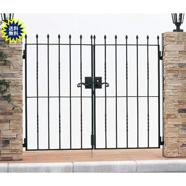 アルミ鋳物　トラディシオン 7型 両開き 門柱セット ト 07-12 （扉1枚700×1200mm）