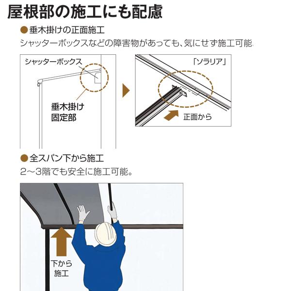 YKK AP テラス屋根 ソラリア 躯体式バルコニー屋根 Bタイプ アール型