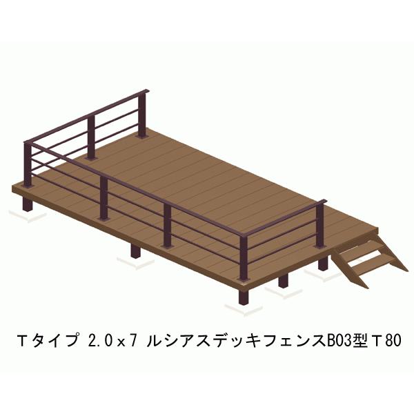 大流行中 樹脂 人工木 リウッドデッキ0 Tタイプ2間7尺 基本3点セット ルシアスデッキフェンスb03型 T80 ステップ 定番人気 Skylanceronline Com