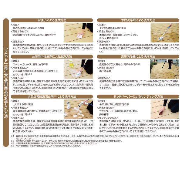 樹脂 人工木 リウッドデッキ200 Tタイプ1.5間8尺 基本3点セット  （ リウッドデッキフェンス1型 T80 + ステップ）｜yamatojyu-ken｜16