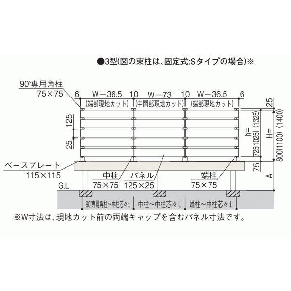 樹脂 人工木 リウッドデッキ200 Tタイプ1間8尺 基本3点セット  （ リウッドデッキフェンス3型 T80 + ステップ）｜yamatojyu-ken｜08