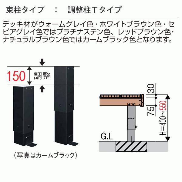 樹脂 人工木 リウッドデッキ200 Tタイプ1.5間7尺 基本3点セット  （ リウッドデッキフェンス4型 T80 + ステップ）｜yamatojyu-ken｜03