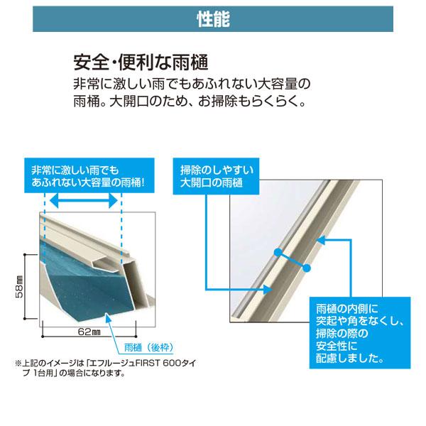 カーポート 1台用 　ＹＫＫ ＡＰ　エフルージュFIRST　600タイプ　1台用 51-30M　H25　単体セット　屋根材熱線遮断ポリカ 地域限定　送料無料｜yamatojyu-ken｜11