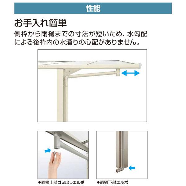 カーポート 3台用 　ＹＫＫ ＡＰ　エフルージュFIRST　600タイプ　3台用 57-78　H22　単体セット　屋根材熱線遮断ポリカ 地域限定　送料無料｜yamatojyu-ken｜10