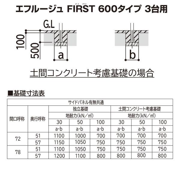 YKK AP カーポート 3台用 YKK AP エフルージュFIRST 600 YKK AP カーポート 3台用 YKK AP エフルージュFIRST 600