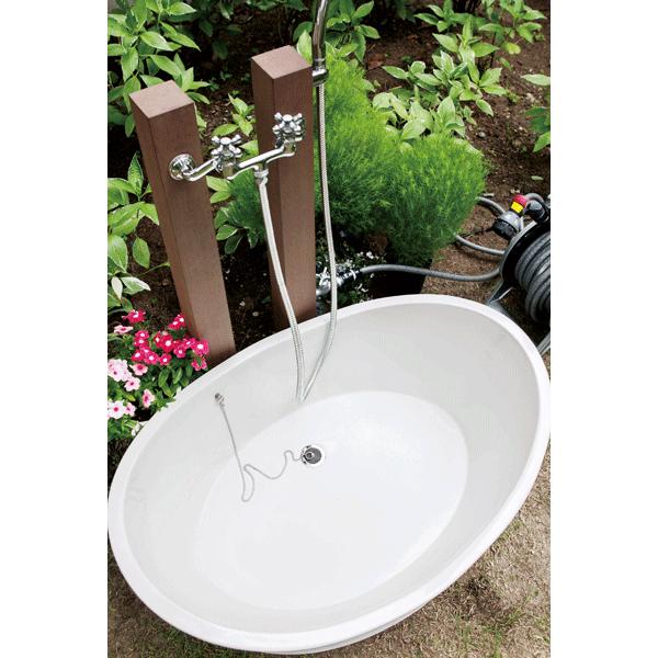 水受け 立水栓用 ペットバス FRP製 ペット用 ガーデンシンク 水受け 立水栓用 ペットバス FRP製 ペット用 ガーデンシンク