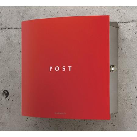 上品なスタイル 郵便ポスト　壁付け　ボン(Bonn）　レッド デザイン ポスト　北欧　郵便受け ポスト、郵便受け