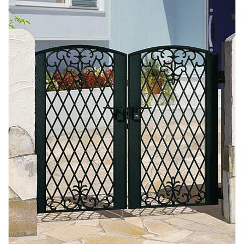 門扉　門柱タイプ　キャスモア1型　両開き　0712　アイアン　鋳物　三協アルミ