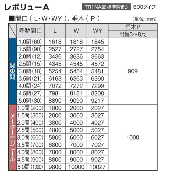テラス屋根 レボリューA TR1NA型 アール型 1.0間3尺 標準納まり テラス屋根 レボリューA TR1NA型 アール型 1.0間3尺 標準納まり