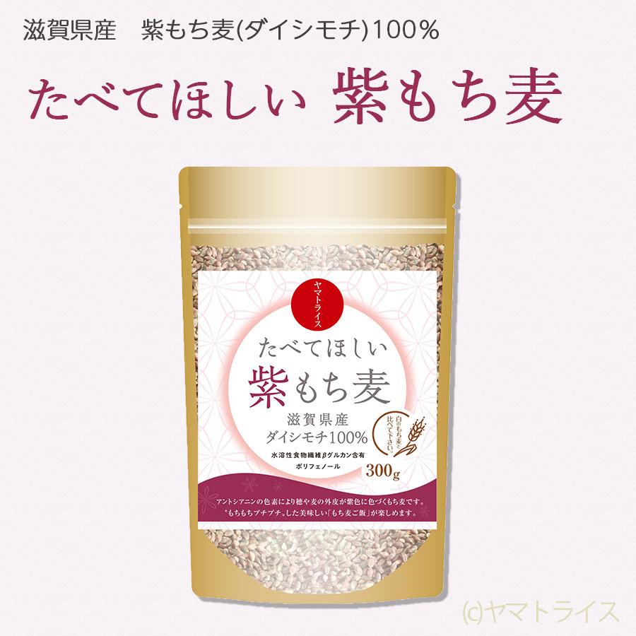 紫もち麦 国産 ダイシモチ 1.2kg (300g×4袋) 滋賀県産 もち麦｜yamatorice｜02