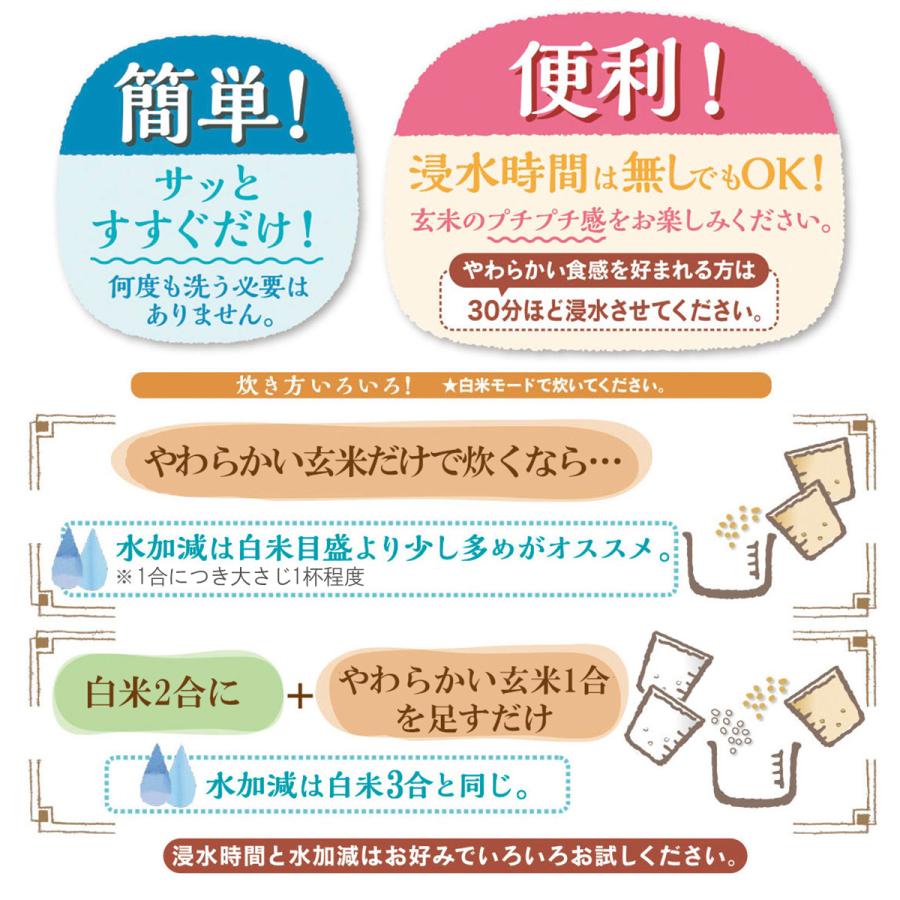 玄米 白米と同じように炊けるやわらかい玄米 1.8kg 900g×2 コシヒカリ 富山県産 令和5年産 【栄養機能食品】ビタミンB6 ビタミンE｜yamatorice｜13