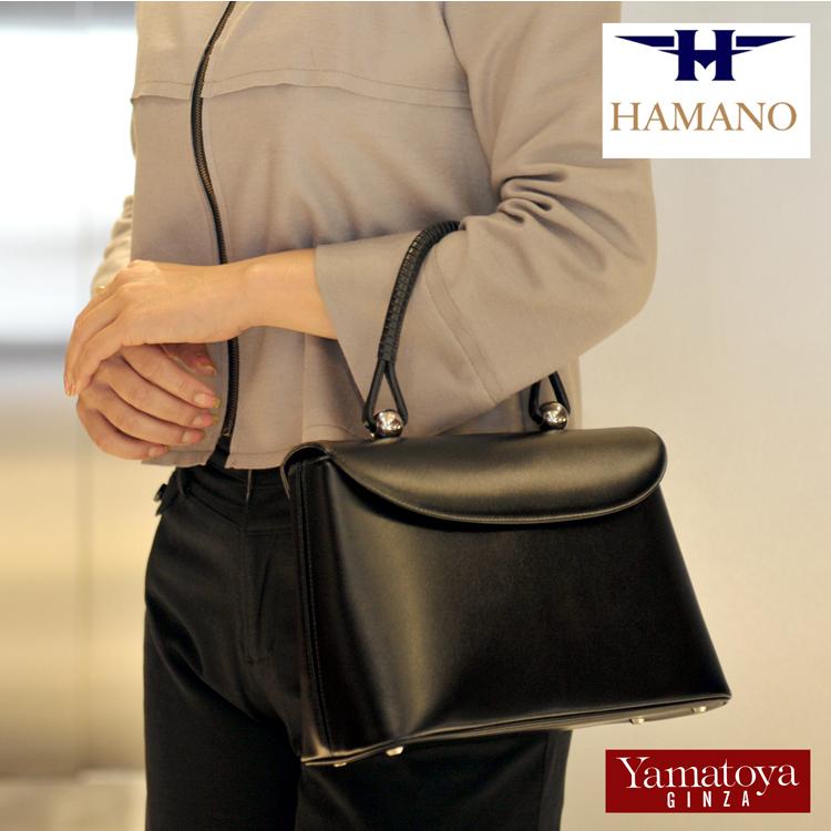 極美品✨ HAMANO デンハマノ フォーマルバッグ クロコ型押し ガンチーニ ハマノ HAMANO 濱野皮革工藝 ハマノ バッグ ハンドバッグ