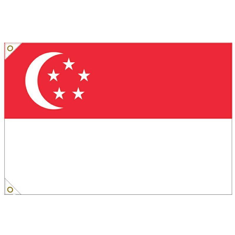 万国旗・世界の国旗シンガポール国旗(135cm幅 エクスラン)