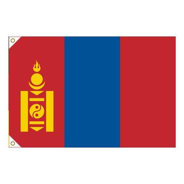 万国旗・世界の国旗モンゴル国旗(120cm幅 エクスラン)