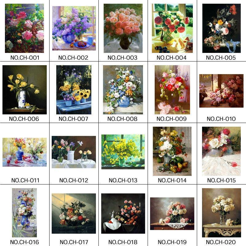 送料無料カタログからの油絵制作花の絵F20号 🌷
