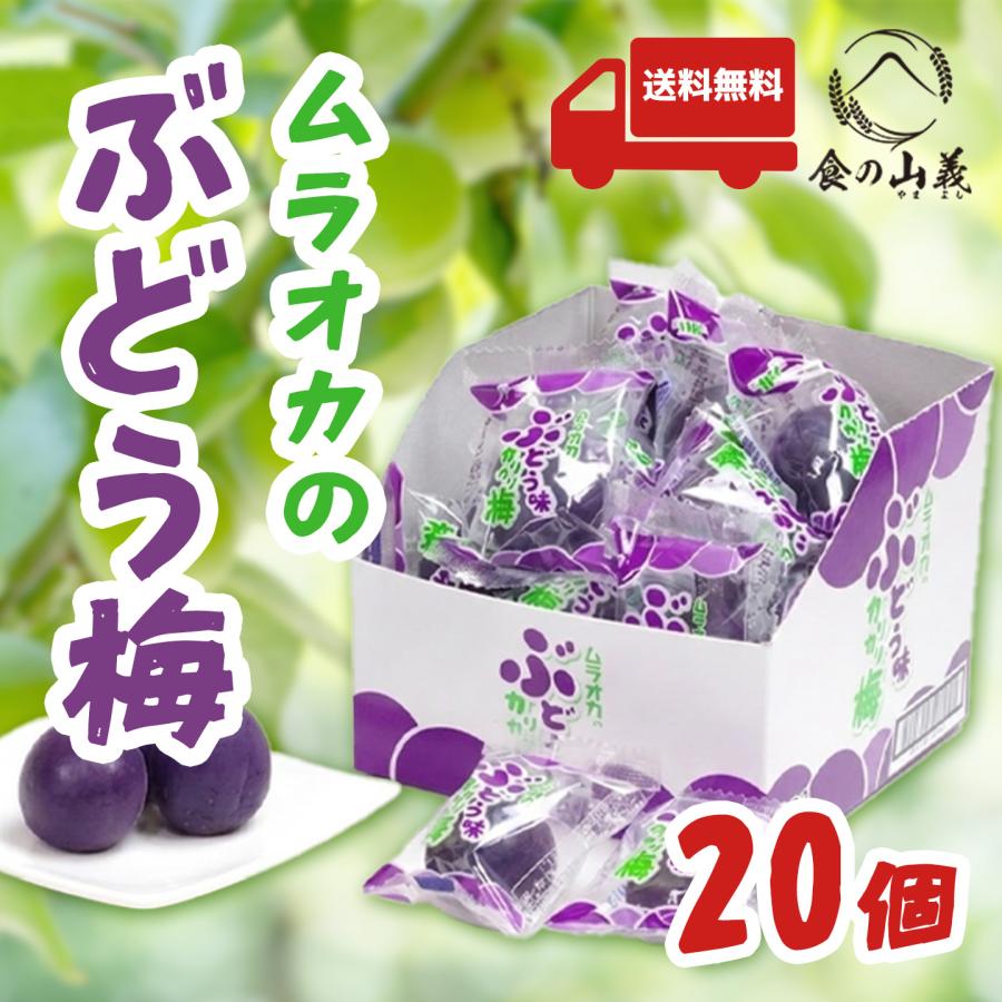 おかかっぺ　ムラオカ カリカリ梅 ぶどう味 130個 ムラオカ ぶどう味かりかり梅 カリカリ梅 梅菓子 駄菓子 個包装