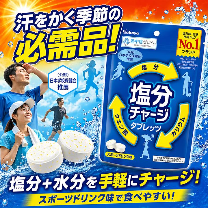Kabaya 塩分チャージ タブレット スポーツドリンク味 200個 訳あり