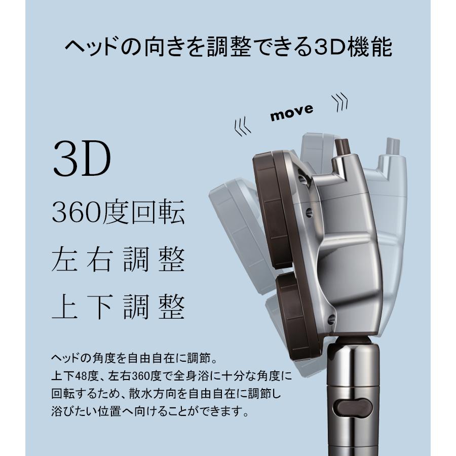 Arromic（アラミック） 特典付 節水 シャワーヘッド 3D 2フェイス 顔