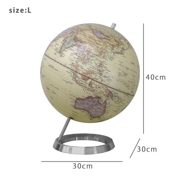 地球儀 インテリア サイズl 直径30cm 世界地図 卓上 英字表記 時差ダイヤル オブジェ ゴールド シルバー アンティーク ブルー ブラック ホワイト サテライト Act 64l くらしのもり 通販 Yahoo ショッピング