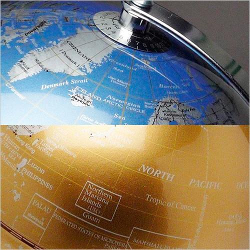 名入れ無料 地球儀 インテリア サイズs 直径13cm 世界地図 卓上 英字表記 時差ダイヤル オブジェ ゴールド シルバー アンティーク ブルー ブラック ホワイト サテライト Supplystudies Com