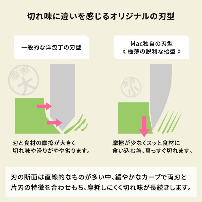 特典付 MAC+a 牛刀包丁 日本製 MA-190 MAC マック アドバンスドア 包丁 牛刀 ステンレス オールステンレス 一体型 母の日の画像