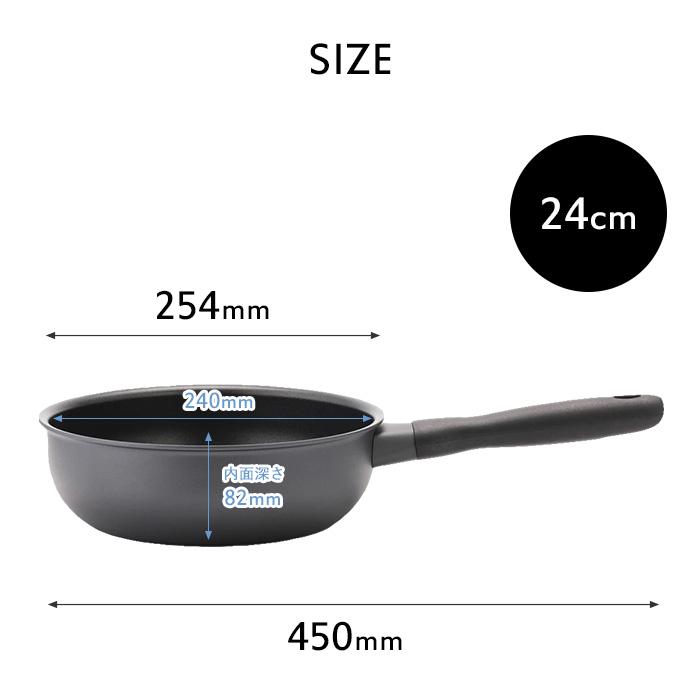 MEYER（マイヤー） 特典付 ミッドナイト シェフズパン 24cm フライパン