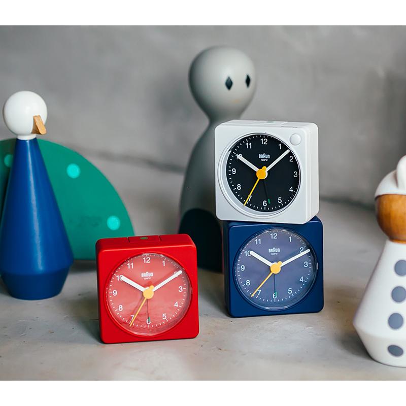 BRAUN 特典付 ブラウン アラームクロック BC02 ブルー レッド 置き時計