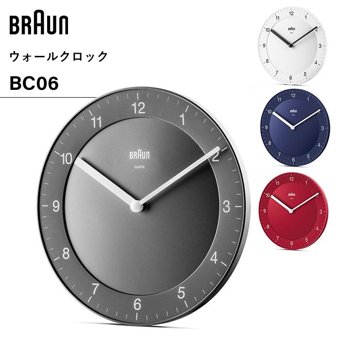 BRAUN ブラウン ウォールクロック BC06 ブラック ホワイト ブルー レッド 掛け時計 時計 壁掛け 壁 ウォールクロック 秒針無し デザイン  : bra-bc06 : くらしのもり Yahoo!ショッピング店 - 通販 - Yahoo!ショッピング